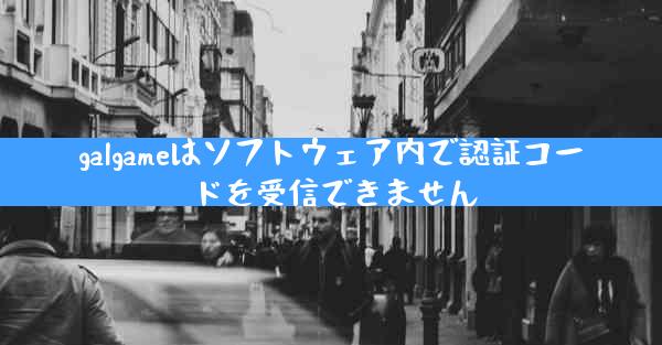 galgameはソフトウェア内で認証コードを受信できません