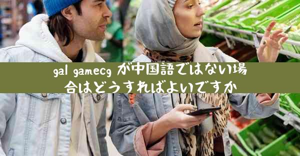 gal gamecg が中国語ではない場合はどうすればよいですか